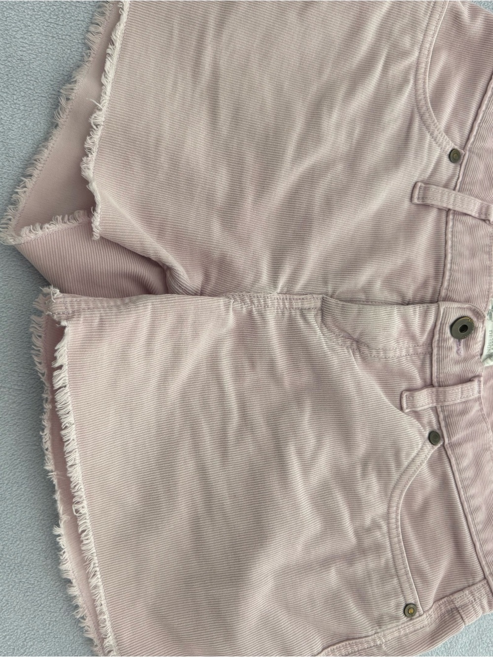 Carve Designs Light Pink Frayed Hem Corduroy Shorts
